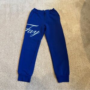 Fay Blue Joggers with Elastic Cuffs and Logo Design